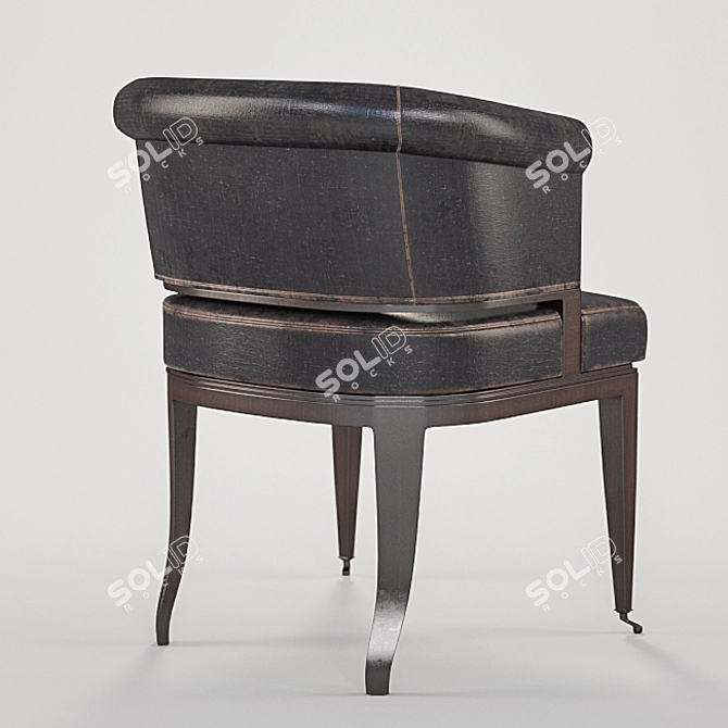 Luxury Leather George Smith Chair 3D model image 2