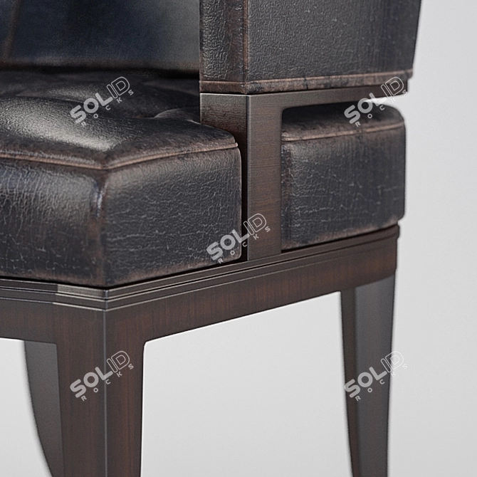 Luxury Leather George Smith Chair 3D model image 3