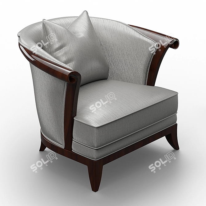 Sophisticated Coco Claudia Armchair 3D model image 1