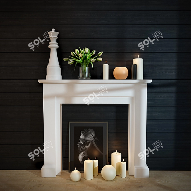 Elegant Fire Feature 3D model image 1