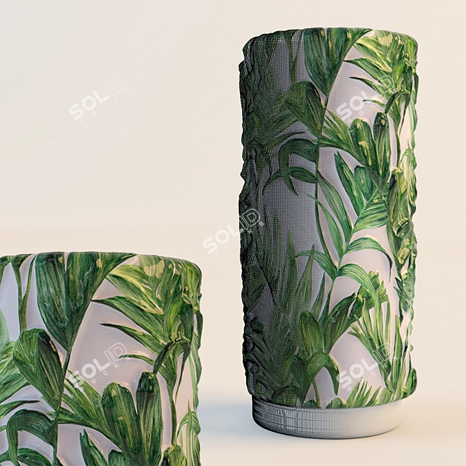 Elegant Handcrafted Floral Vase Collection 3D model image 2