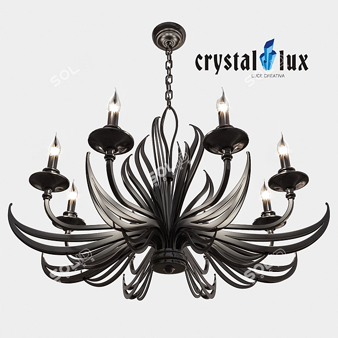 Gaudi Crystal Lux Chandelier 3D model image 2