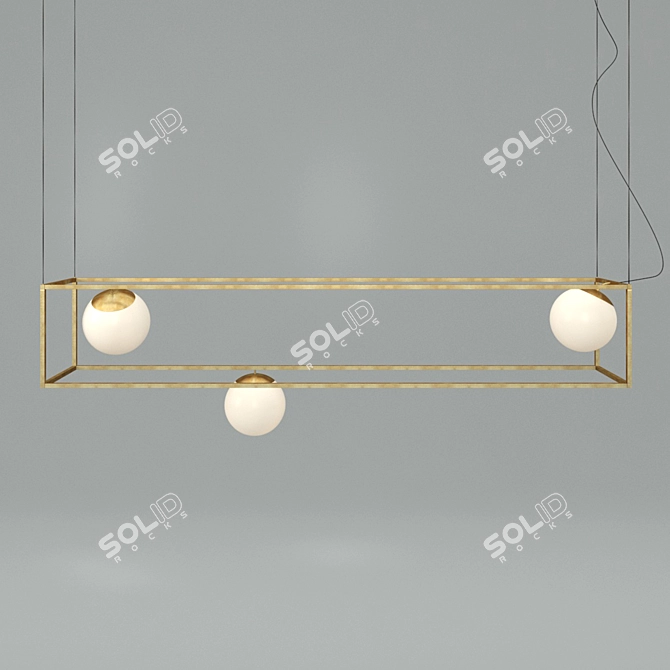 Modern Sleek Ceiling Lamp 3D model image 3