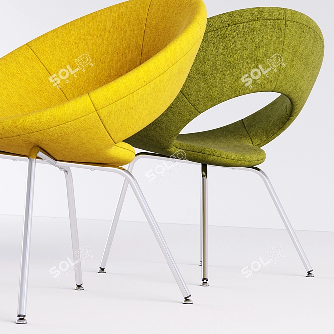Round Fabric Ring Chair 3D model image 2