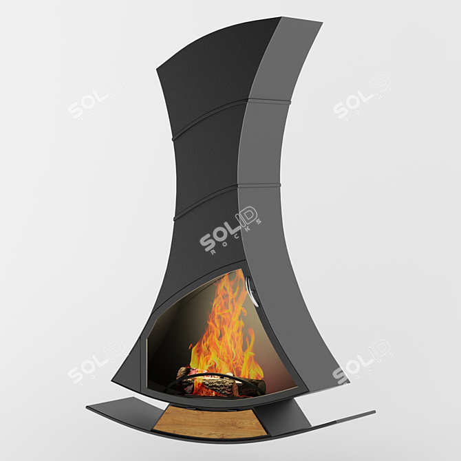 French Fireplace Oxalis 3D model image 1