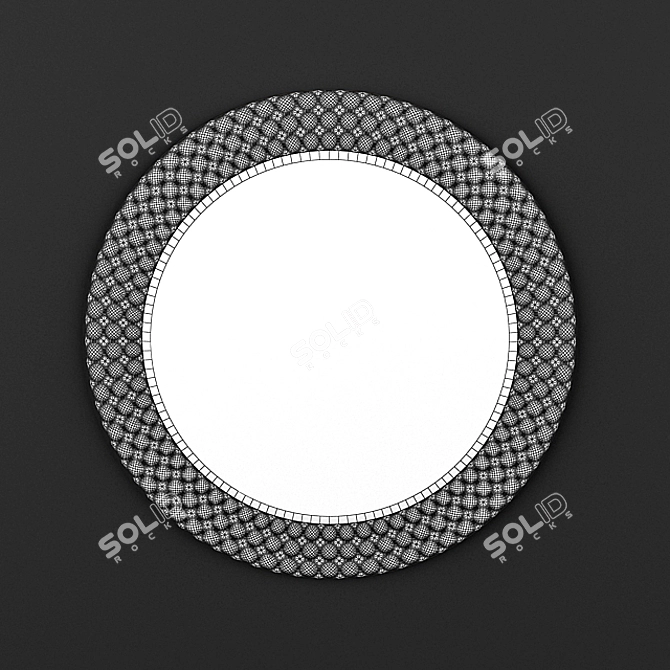 Stunning Circle Mirror Wall 3D model image 2