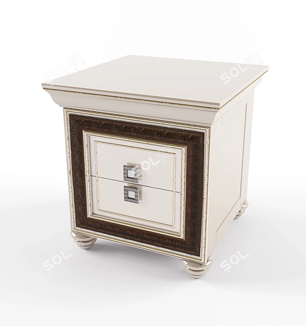 Custom Architectural Sketch Bedside Table 3D model image 1