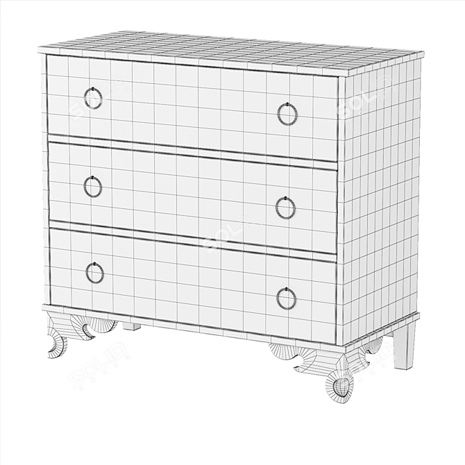 Elegant Moissonnier Ref.786 Cabinet 3D model image 3