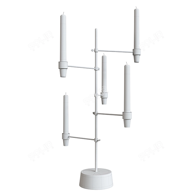 Scandi Style Adjustable Candleholder 3D model image 3