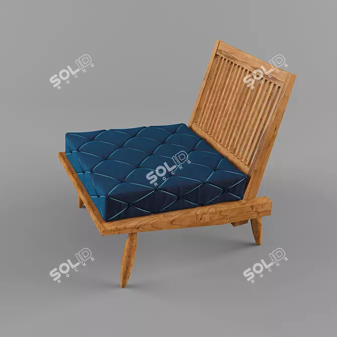 Elegant Diagonal Chair 3D model image 3