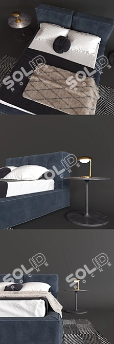 Academy Piuma: Stylish and Elegant Bed 3D model image 2