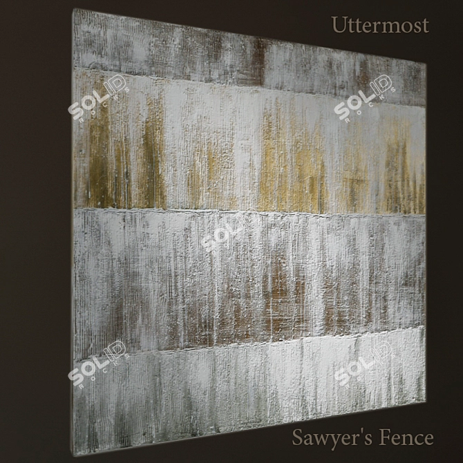 Rustic Elegance: Uttermost Sawyer's Fence 3D model image 2