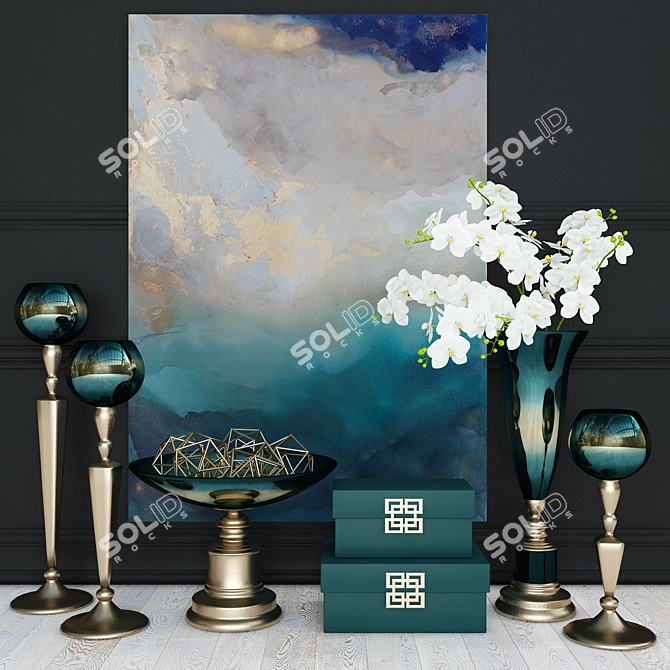 Designer's Delight: Decorative Set 13 3D model image 1