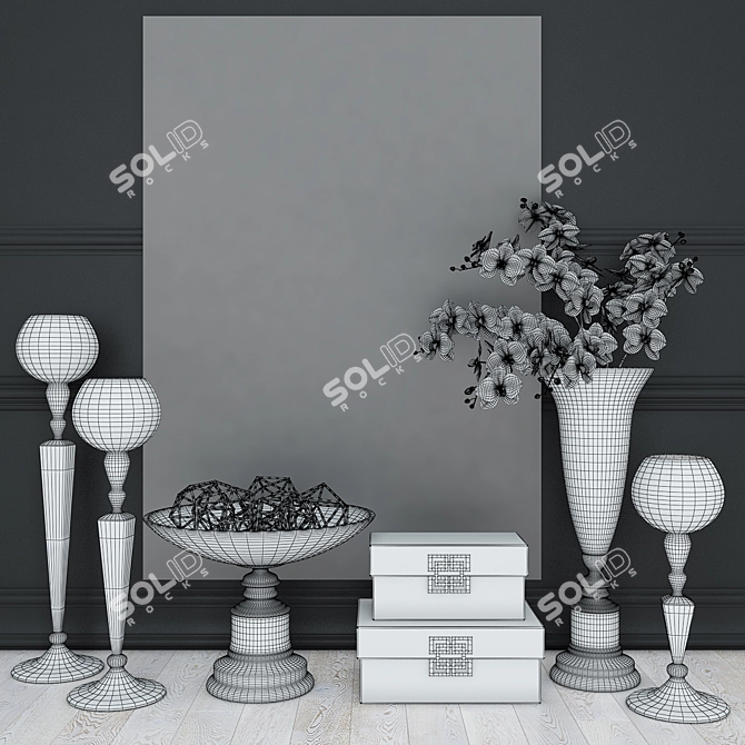 Designer's Delight: Decorative Set 13 3D model image 2