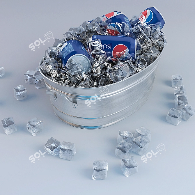 Pepsi Chilled Bucket 3D model image 1