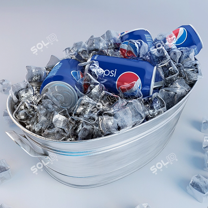 Pepsi Chilled Bucket 3D model image 3