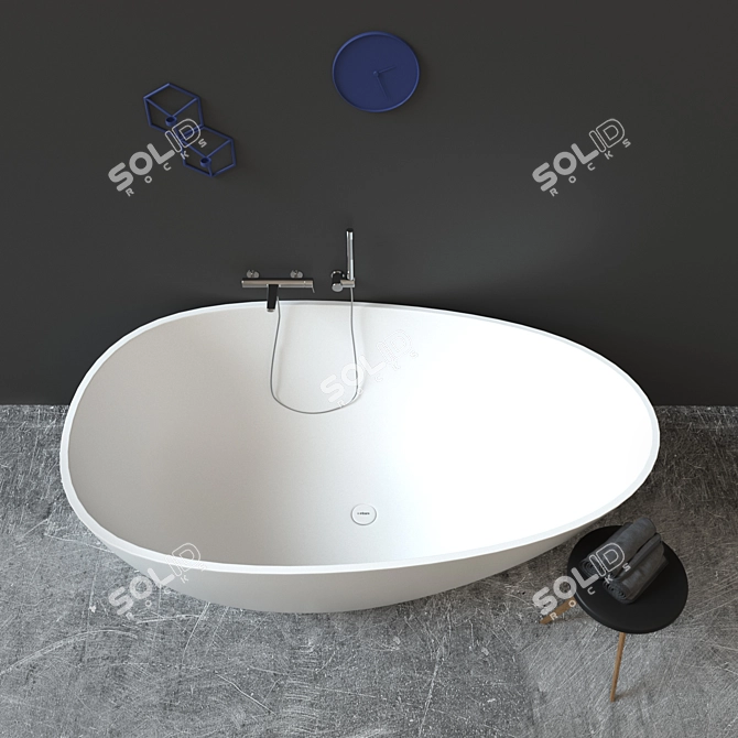 Inbani Gout Bathtub - Luxurious and Spacious 3D model image 2