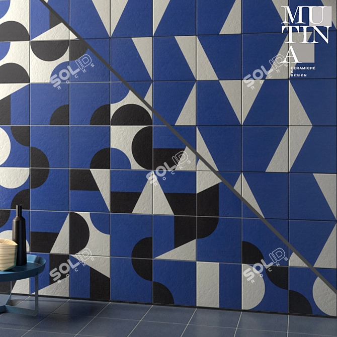 Mutina Tile Puzzle: Versatile Flooring & Wall Design 3D model image 1