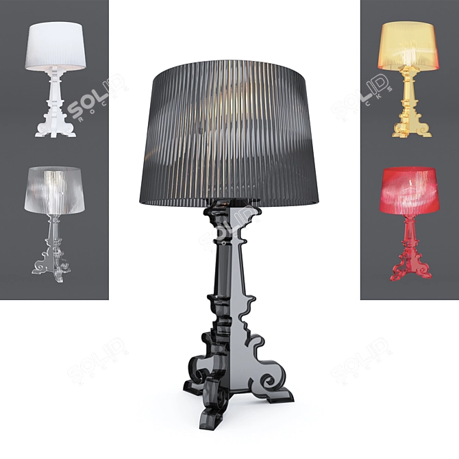 Elegant French Table Lamp 3D model image 1