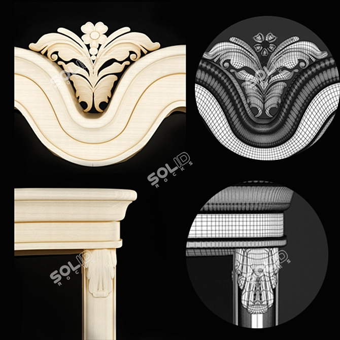 Classic Vanity Mirror - 1550x1130x115 3D model image 2