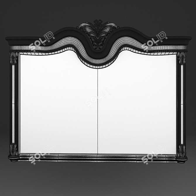 Classic Vanity Mirror - 1550x1130x115 3D model image 3