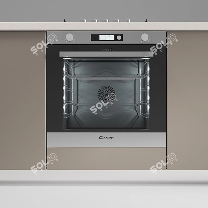 Smart Oven FXE 825 X: Wifi-enabled & Sleek 3D model image 1