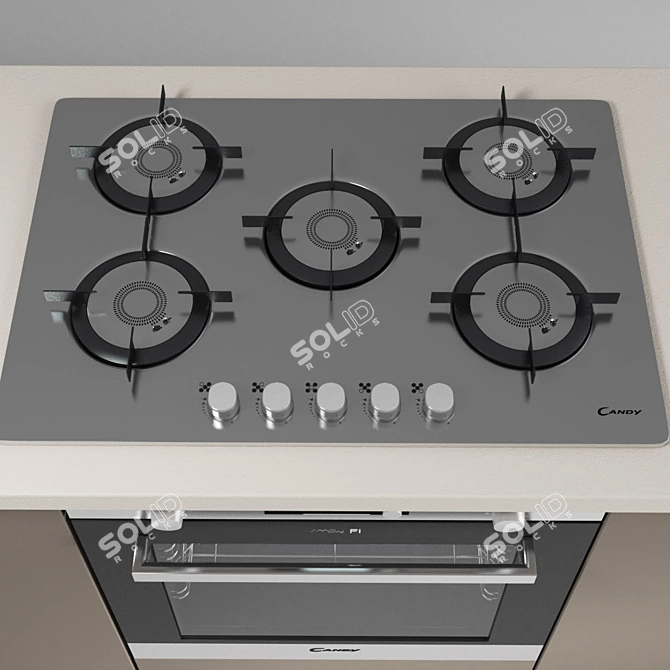 Smart Oven FXE 825 X: Wifi-enabled & Sleek 3D model image 2