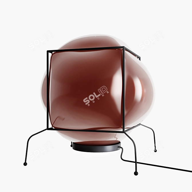 Elegant Glass Table Lamp 3D model image 1