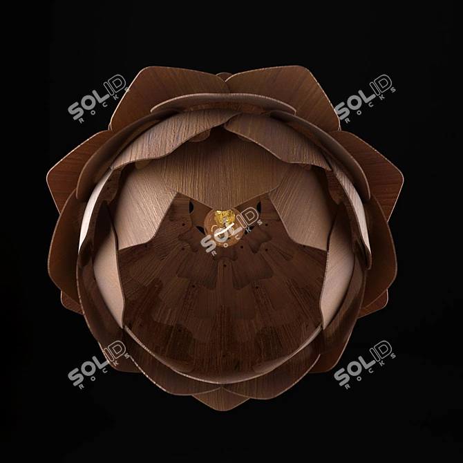 Lotus Pendant Lamp: Unique Design 3D model image 2