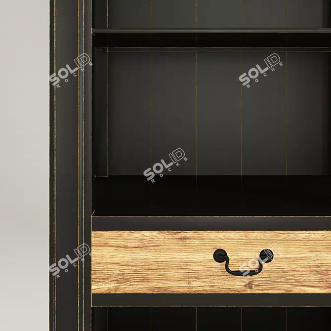 Full House 1BCBG015 Black - L.134*W.45*H.226 cm 3D model image 3