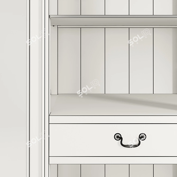 Full House 1BCBG015 Black - L.134*W.45*H.226 cm 3D model image 1