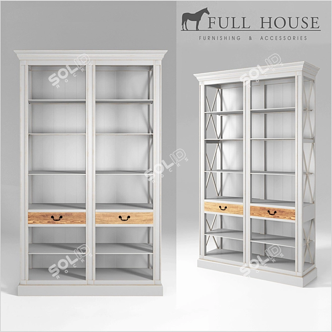 Full House Modern White Coat Rack 3D model image 1