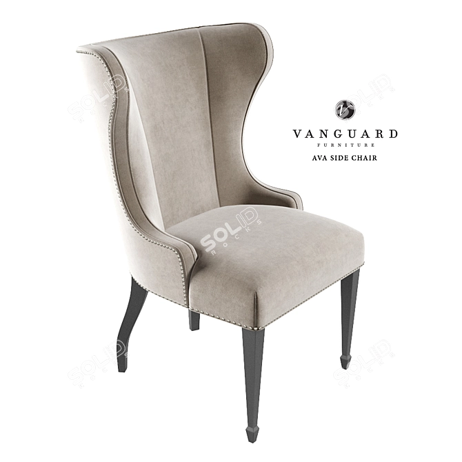 Elegant Vanguard Ava Side Chair 3D model image 1