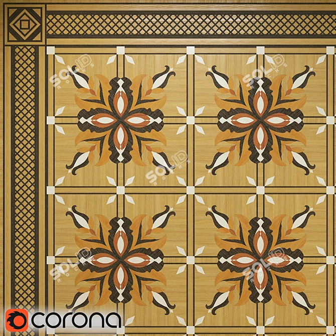  Modgeo Parquet Border - "Parquet Hall 3D model image 1