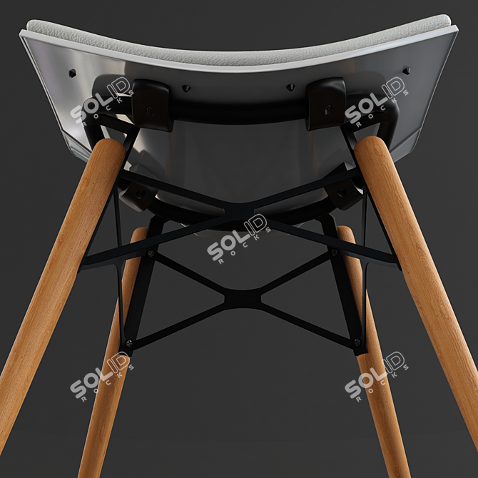 Sleek Shell P831WR Chair 3D model image 3