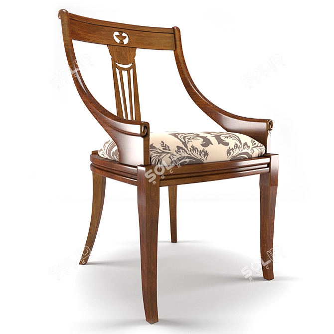Elegant Puccini Ciliegio Chair - Polys: 3,546 - Verts: 3,584 3D model image 1