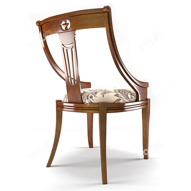 Elegant Puccini Ciliegio Chair - Polys: 3,546 - Verts: 3,584 3D model image 2