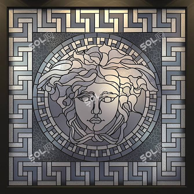 Luxury Versace Stained Glass 3D model image 1