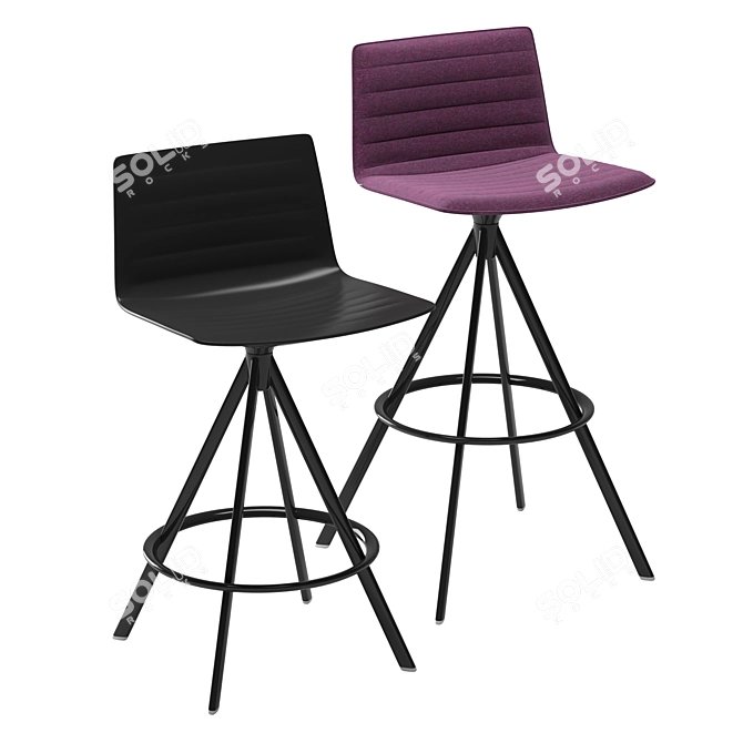 Flex Chair Stool: Sleek and Versatile 3D model image 1