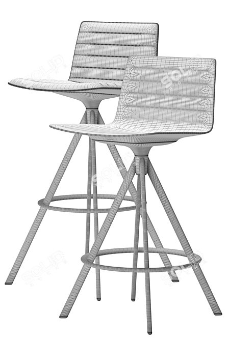 Flex Chair Stool: Sleek and Versatile 3D model image 3