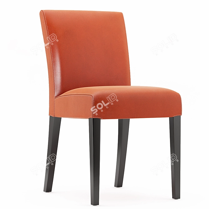 Lowe Persimmon Leather Side Chair: Sleek and Stylish Seating Solution 3D model image 1