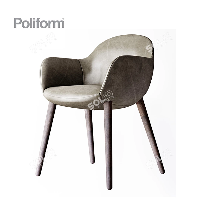 MAD Chair: Italian Design, Poliform 3D model image 1