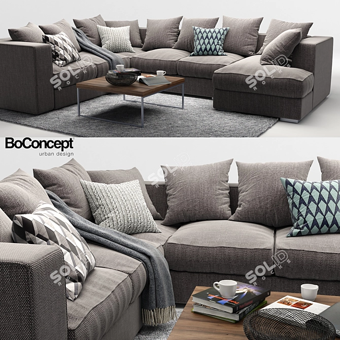 BoConcept Cenova: Modern Sofa with Stylish Accessories 3D model image 1