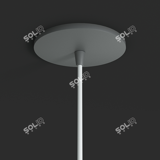 Elegant Cube Pendant Light 3D model image 3