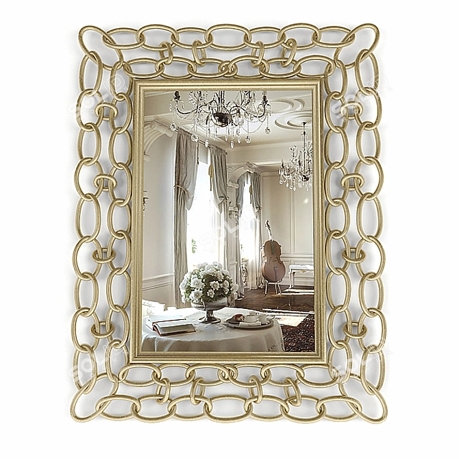 Modern Wall Mirror: Photo-Inspired Design 3D model image 1