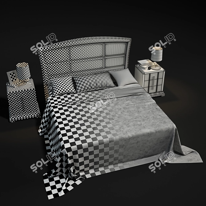 Modern 3D Bed - Olivia 3D model image 3