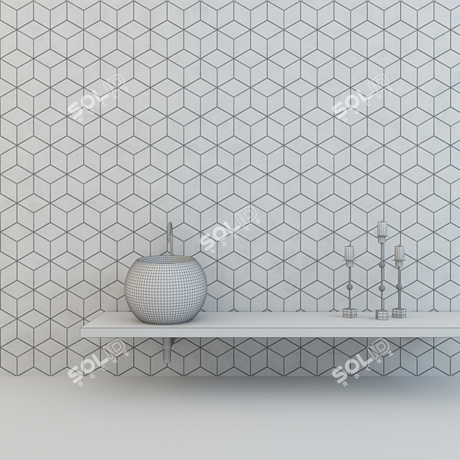 Trendy Toscana Tridi: Vibrant 3D-Effect Ceramic Tiles 3D model image 3