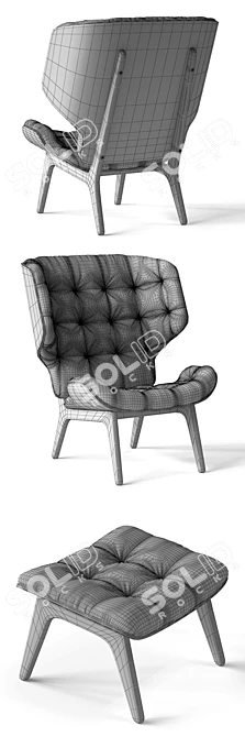 Modern C&B Mammoth Armchair: Stylish, Comfy & Versatile 3D model image 3