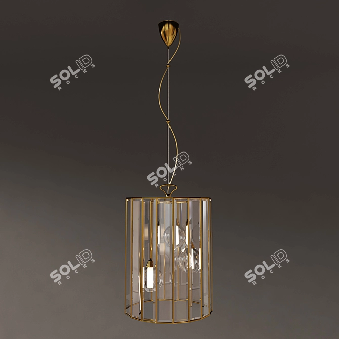 Cremasco Art 2088: Elegant Illuminating Chandelier 3D model image 2