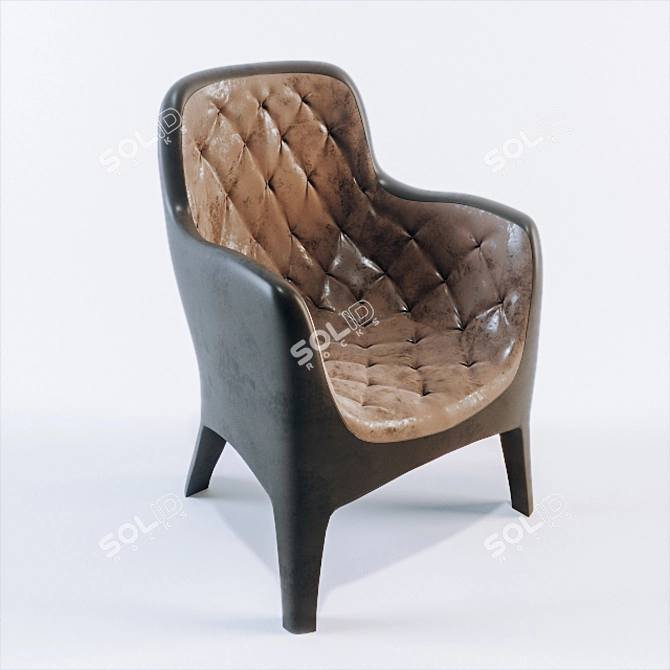 Luxury Leather Chair Sidhu 3D model image 1